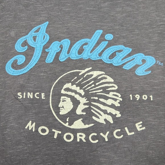 Indian Motorcycle Shirt XXL Gray Biker Lucky Brand NEW - Picture 2 of 11